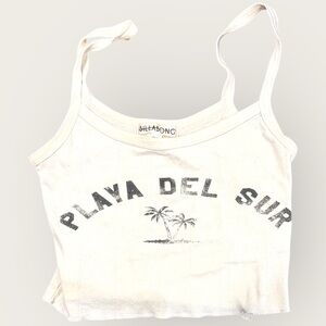 Billabong Cream Playa Del Sur Crop Top